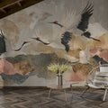 Golden Crane Panorama Wall Mural - image 6