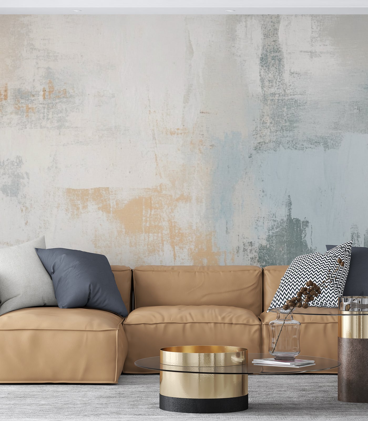 Abstract Wallpaper Mural | Luxury Neutral Interior Decor