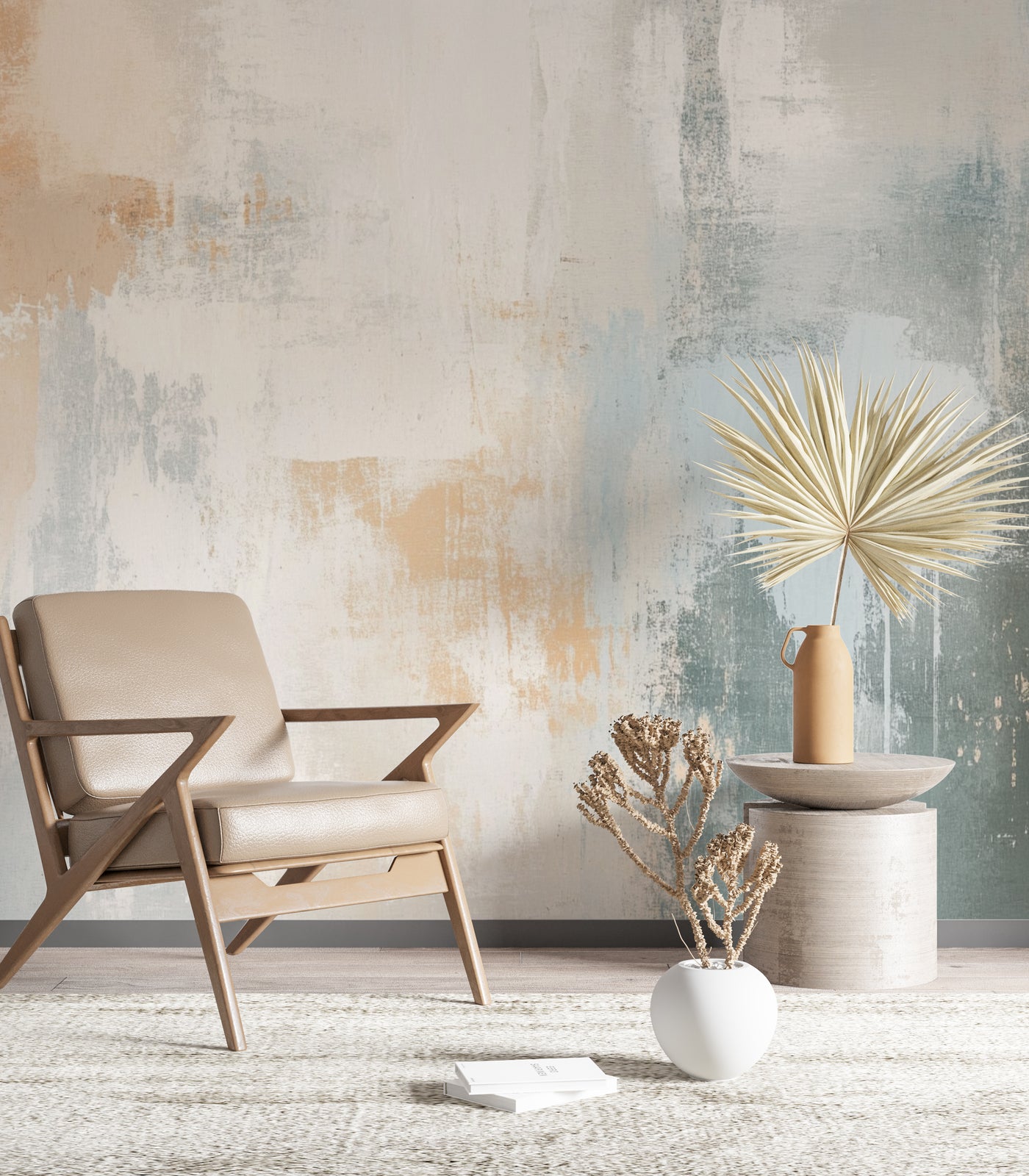 Abstract Wallpaper Mural | Luxury Neutral Interior Decor