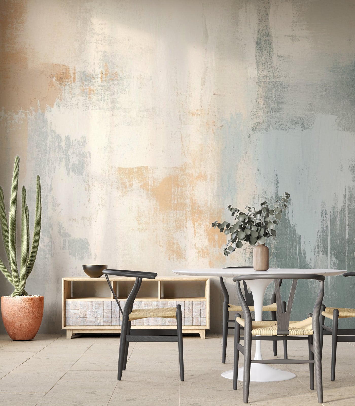 Abstract Wallpaper Mural | Luxury Neutral Interior Decor