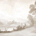 Landscape Wallpaper Mural | Luxury Neutral Interior Decor