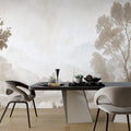 Landscape Wallpaper Mural | Luxury Neutral Interior Decor