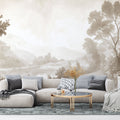 Landscape Wallpaper Mural | Luxury Neutral Interior Decor