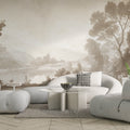 Landscape Wallpaper Mural | Luxury Neutral Interior Decor